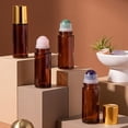 thumbnail image 6 of Pack of 1 – 50ml Brown Glass Roll On Bottle with Natural Crystal Roller, Refillable Empty Container for Oils & Lotions, Travel Size, 6 of 8