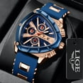 thumbnail image 2 of LIGE Sports Triangle Mens Watches Luminous Pointers Fashion Rubber Strap Military Irregular Quartz Wristwat Stainless Steel Luminous Chronograph Luxury Men's Automatic Chronograph Watch Waterproof, 2 of 10
