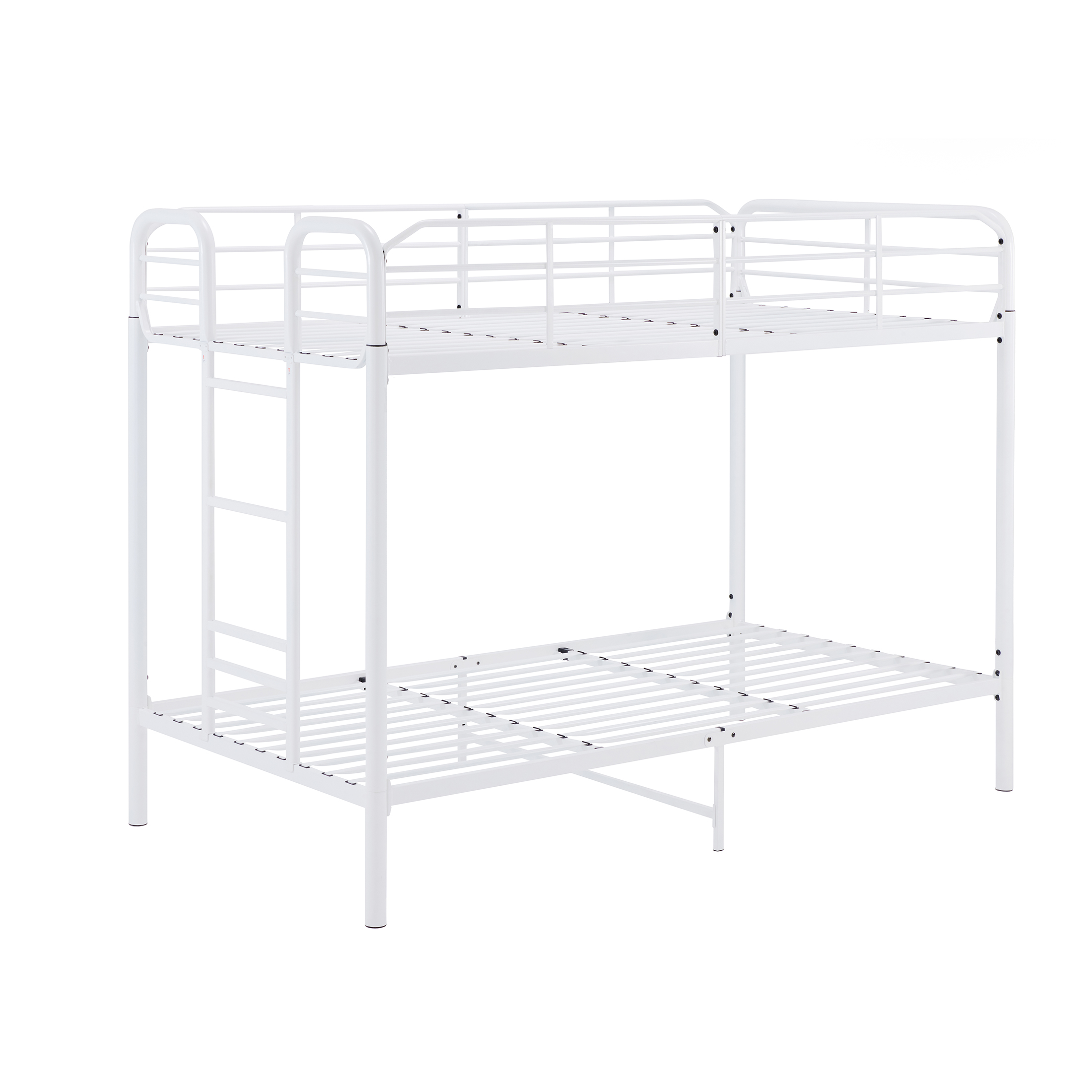 Your Zone Kids Metal Twin-Over-Twin Bunk Bed, White photo 3