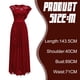 thumbnail image 4 of Vestido de noche para mujer, largo, elegante, de encaje, para cóctel, liso, largo, cuello redondo, manga media, vestido de novia con cremallera, vestido de novia, vestido de dama de honor, 4 of 5