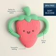 thumbnail image 4 of Itzy Ritzy Chew Crew Strawberry Silicone Teether for Infants, Fruit-Shaped Teether, 3+ Months, 4 of 6