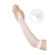 thumbnail image 3 of Guantes de red para mujer INSPIRE CHIC, guantes sin dedos de encaje elástico hasta el codo con bucle para los dedos, talla única, color blanco, 3 of 7