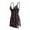 13-Brown Leopard/Wine Red, variant on LWP Women's Lingerie Sexy Nightwear Spaghetti Strap Nightgown Babydoll Chemise