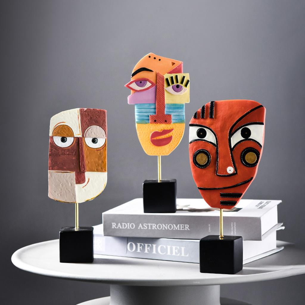 SDFGTstore Christmas Abstract Face Shape Sculpture Lawn Figurine Desktop Sculpture Statue Home Garden Yard Decor Holiday Gift