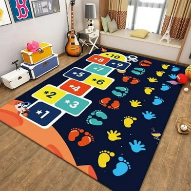 Children's Hopscotch Boy Girl Cartoon Game Carpet Living Room Baby Climbing Non-slip Indoor Mat Home ration Floor Area Rug