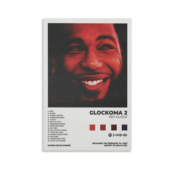 Key Glock Glockoma Canvas Poster Wall Decorative Art Painting Living Room Bedroom Decoration Gift )