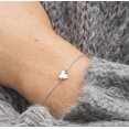 thumbnail image 2 of Delicada pulsera chapada en oro real de 14 quilates, pulsera de corazón pequeño, pulsera de barra, pulsera circular, pulsera de cadena de doble círculo, pulsera de disco, pulsera de perla creada, 2 of 4