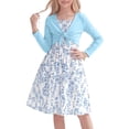thumbnail image 3 of PureChapter Girls Clothes Floral Cami Dress with Knit Cardigan Summer Girls 2 Piece Outfit for 8-12Y, 3 of 8
