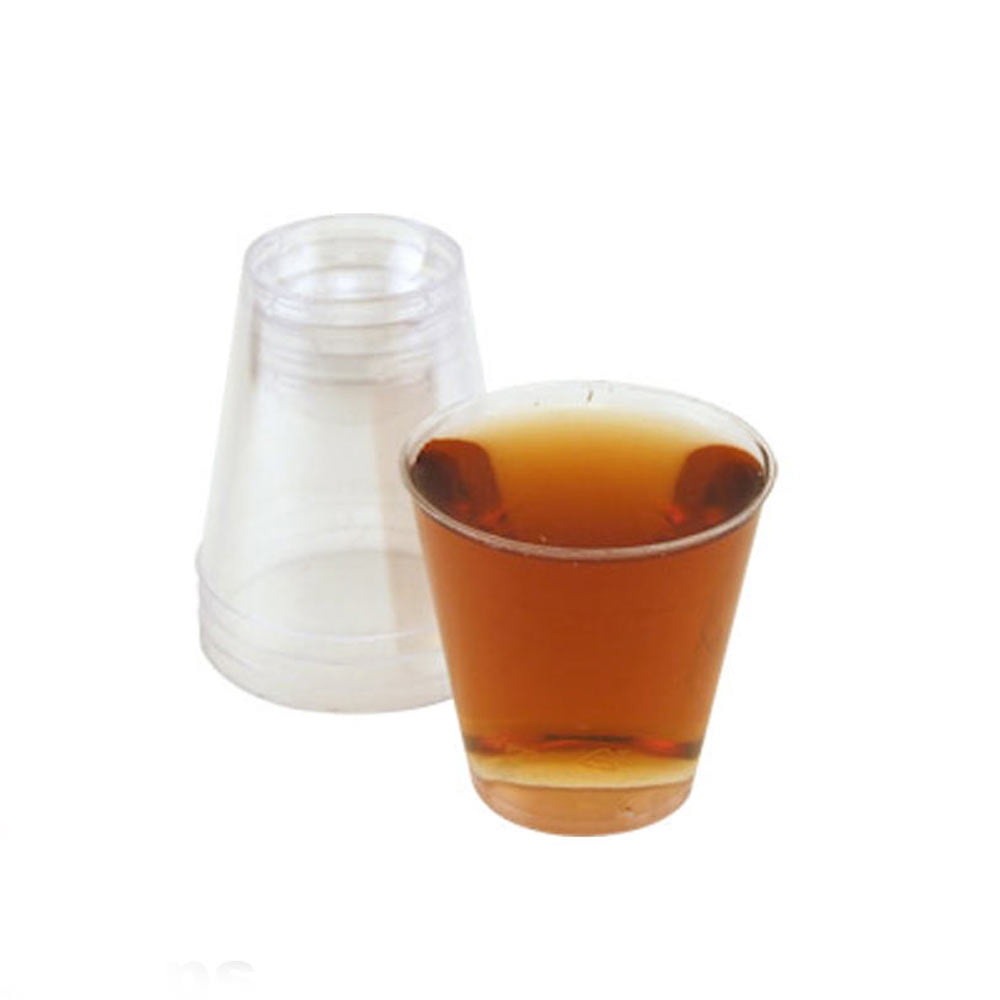 60 Shot Glasses Clear Hard Plastic 2 Oz Mini Wine Glass Party Cups Catering Bar 