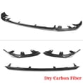 thumbnail image 4 of Ikon Motorsports Front Bumper Lip Compatible With 2022-2025 BMW G42 2 Series 220i M Sport M240i xDrive Gloss Black M Performance Style Dry Carbon Fiber Front Lip Spoiler Splitter 3PCS, 4 of 9