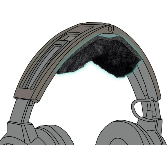 SOULWIT Headband Pad Replacement for Bose Aviation X A10/A20 Headset, Headphones Head Band Top Cushions Cover Repair Part - Black