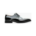 thumbnail image 2 of Stacy Adams Plaza Modified Cap Toe Oxford Shoes Leather Black Gray 25608-975, 2 of 7