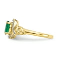 thumbnail image 4 of Primal Gold 10 Karat Yellow Gold Emerald and Diamond Ring, 4 of 7