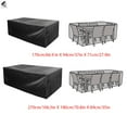 thumbnail image 2 of PULLIMORE Patio Table Cover Outdoor Furniture Covers Waterproof Windproof UV Resistant Black Sofa Cover (106 x 71 x 35 inches), 2 of 8