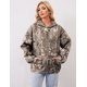 thumbnail image 2 of Sudadera con capucha Anoumcy Maple Leaf Camo Fleece para mujer, color marrón M, 2 of 8