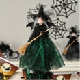 thumbnail image 2 of 2pcs Witch Doll Plush Dolls Decoration Toys Desktop Decorative Doll Ornaments for Desktop Fireplace Decor Black + Green), 2 of 7