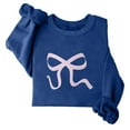thumbnail image 4 of Women's Oversized Crewneck Sweatshirts Cute Bow Knot Graphic Long Sleeve Pullover Tops Y2k Hoodies, 4 of 4