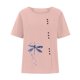 thumbnail image 4 of Camisas Para Mujer Tops Blusas Casual Algodón Y Lino Top Impreso Manga Corta Botón Túnica Camiseta Blusa Odeerbi ODB139522, 4 of 5