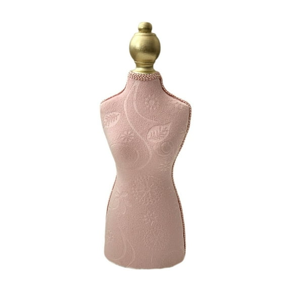 freneci Necklace Display Stand Modern Mannequin for Living Room Tabletop Trades Shows Pink
