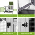 thumbnail image 5 of 2-Story Rabbit Hutch Bunny Cage with Leak-Proof Trays & Chew-Proof Ramp - Indoor/Outdoor 39.3" Wooden Rabbit Cage with Wheels for Rabbits, Guinea Pigs, Small Animal (Grey), 5 of 15