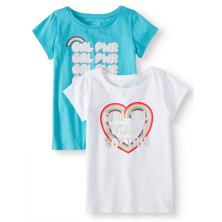 Graphic T-Shirts, 2-Pack (Little Girls & Big