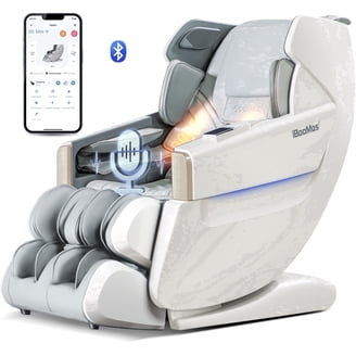 MassaMAX, 4D Massage Chair, MT398, White Faux Leather - Walmart.com