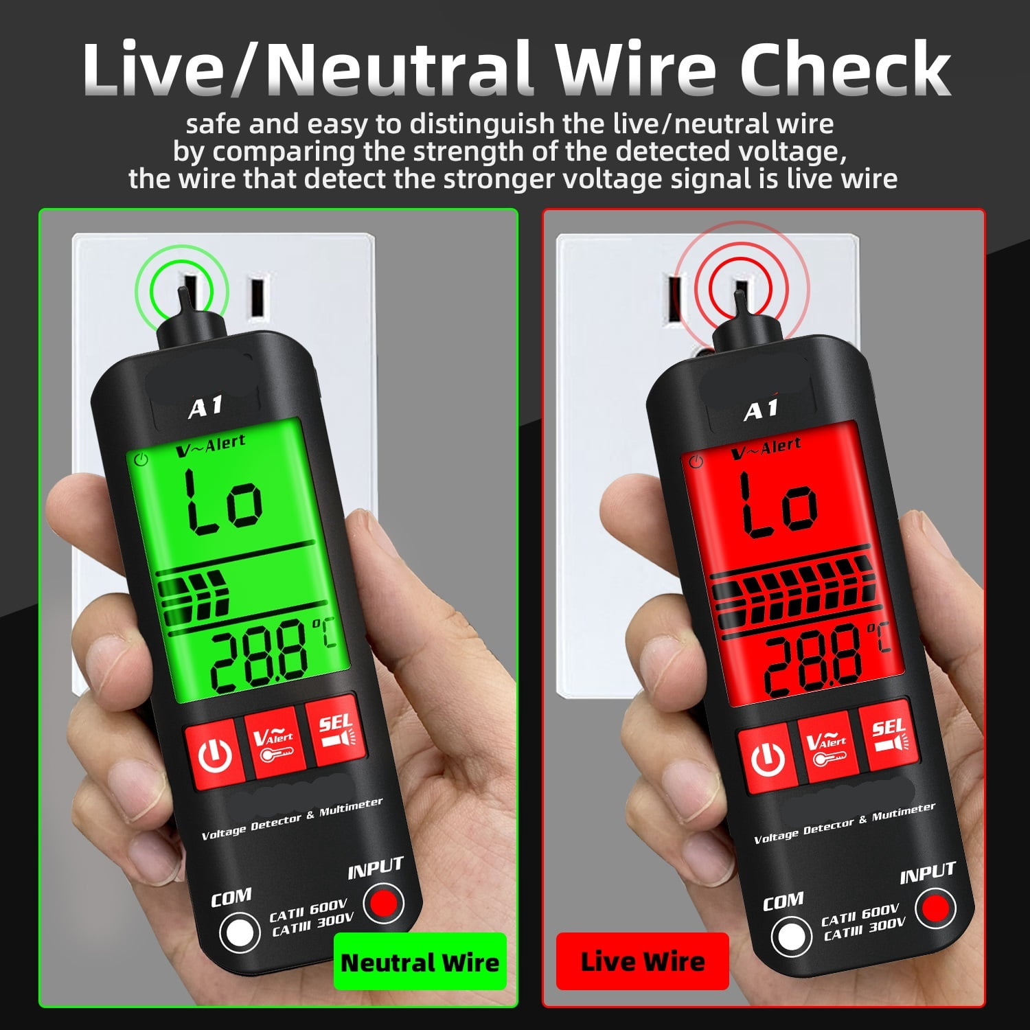 Voltage Tester Smart Digital Multimeter Non-Contact Electrician Pen Detector Voltmeter Wire Test