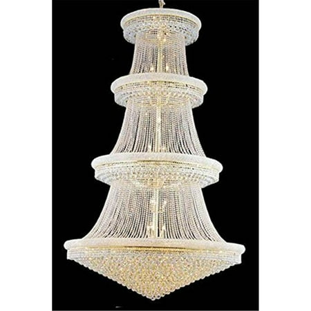 

Elegant Lighting Value Primo Collection Chandelier D:62in H:96in Lt:56 Gold Finish (Royal Cut Crystals)-Finish:Gold