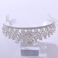 thumbnail image 4 of Bride Tiara Dainty Rhinestone: Princess Tiara Wedding Party Crown with Hair Comb, 4 of 5