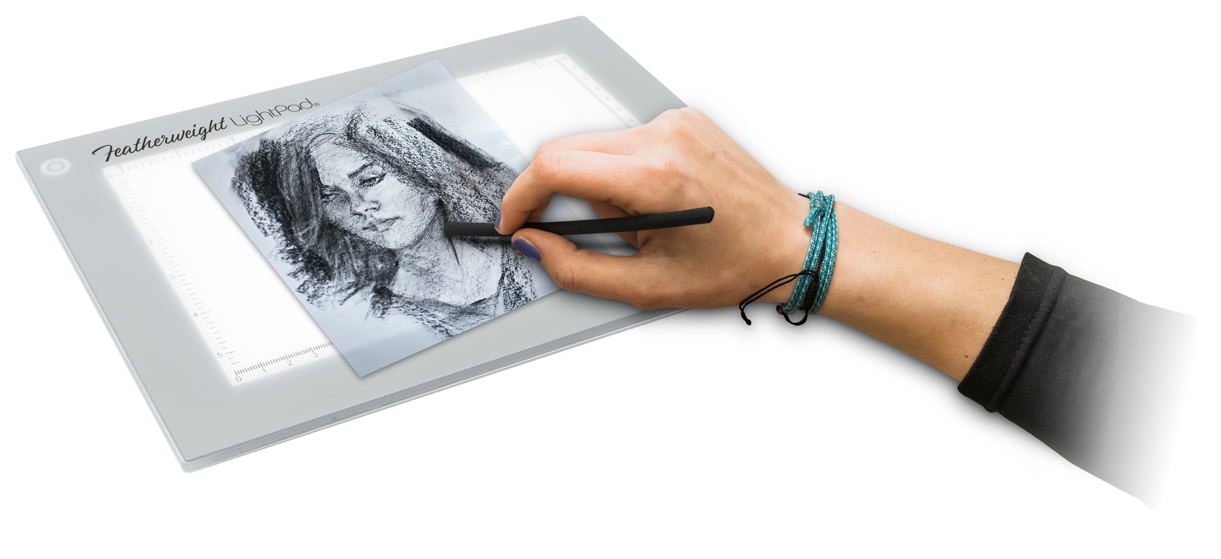 Featherweight 6" x 9" Lightpad Ultra-Thin, Dimmable and Lightweight for Drawing Tracing Illustrations, Animation