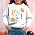 thumbnail image 2 of KPOPLK Boys Girls Sweatshirts Hoodies Solid Color Tops Long Sleeve Outfits Pullover with Pocket Outwear Clothes(2Y,White), 2 of 4