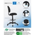 thumbnail image 3 of Boss Office Products Ergonomic Works Drafting Chair with Loop Arms in Burgundy, 3 of 8