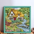 thumbnail image 2 of Hilo Algodón Bordado Punto Cruz Primavera Con Creekside Hut 14CT 43x43cm, 2 of 9
