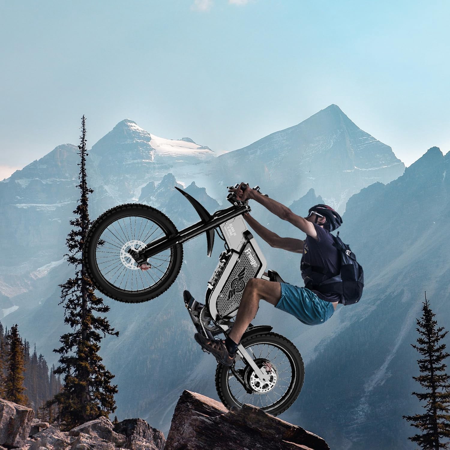 Max Speed 50MPH 19x2.75'' Tire,6000W(Peak) Motor Freego X2 Electric Mountain Bike ,7 Speed Electric Motorcycle for Adults,60V30AH Battery Electric Dirt Bike, Full Suspension Hydraulic Brake UL2849