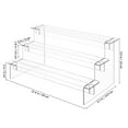 thumbnail image 2 of Milisten Clear Acrylic Display Shelf with Stepped Design for Collectibles, 2 Pieces Organizer Stand, 2 of 8