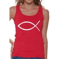thumbnail image 1 of Awkward Styles Jesus Tank Top T-Shirt for Her Christian Shirts Christian Fish Clothes for Women Team Jesus Tanks Fish Tshirt for Ladies Christian Gifts Jesus Shirts Jesus Clothing Collection, 1 of 4