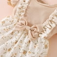 thumbnail image 4 of Vestido Floral de algodón para niñas, ropa de manga corta con cuello redondo y lazo de flores, informal y a la moda para recién nacidos, Verano, 4 of 4