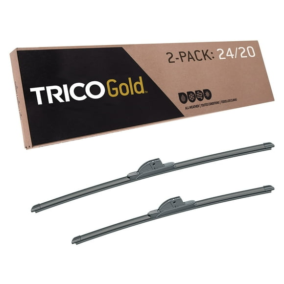 TRICO Gold Wiper Blade 24 & 20 inch Fits Select Toyota, Kia, Ford, Audi, Hyundai, BMW, Cadillac, Volkswagen, Chevrolet, Porsche, GMC, Model Years (18-2420)