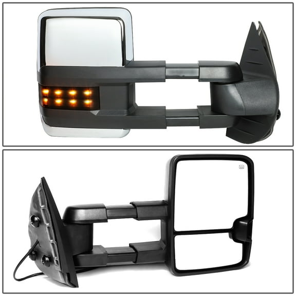DNA Motoring For 07-14 Silverado Sierra Passenger Right Side LED Signal Towing Mirror w/Powered Heated