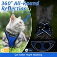 thumbnail image 6 of rabbitgoo Cat Harness and Leash Set for Walking Escape Proof, Adjustable Soft Kittens Vest with Reflective Strip for Small Cats, Comfortable Outdoor Vest, Blue, 6 of 10