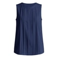 thumbnail image 3 of ZVNAH Camisole à devant Plissé pour Femme, Blouse Décontractée Sans Manches à Col Rond et Coupe Ample, P-2TG, 3 of 6