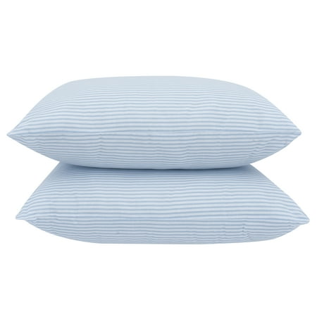 Mainstays HUGE Pillow (20"x28") in Blue and White Stripe, Set of 2