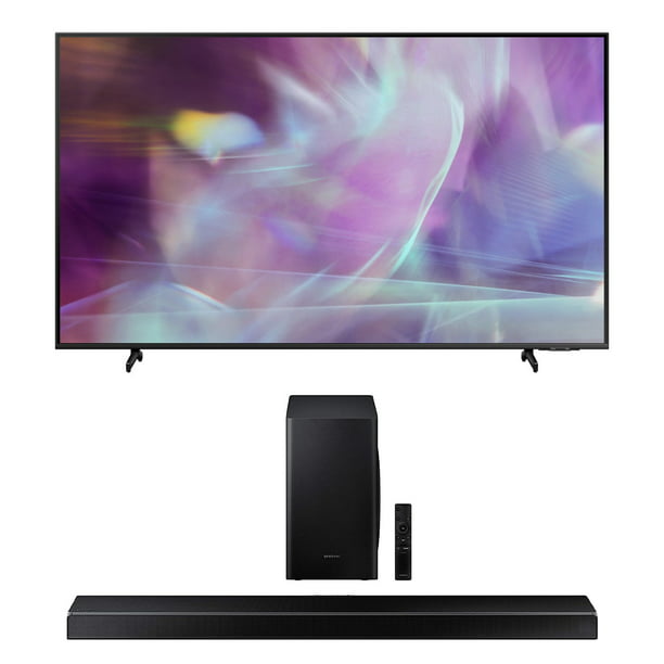 Samsung QN60Q60AA 60" QLED Q60 Series 4K Smart TV Titan Gray with a Samsung HW-Q60T Wireless 5.1 Channel Soundbar and Bluetooth Subwoofer (2021)