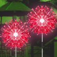 thumbnail image 1 of Luces solares para fuegos artificiales JjGoo, paquete de 2 unidades, 180 LED, impermeables, rojas, 1 of 1