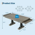 thumbnail image 2 of 71-Inch Dining Table for 6-8 People,Wooden Kitchen Table with 2 Drawers,Rectangular Farmhouse Dinner Table with Double Pedestal for Kitchen Living Room, 2 of 8
