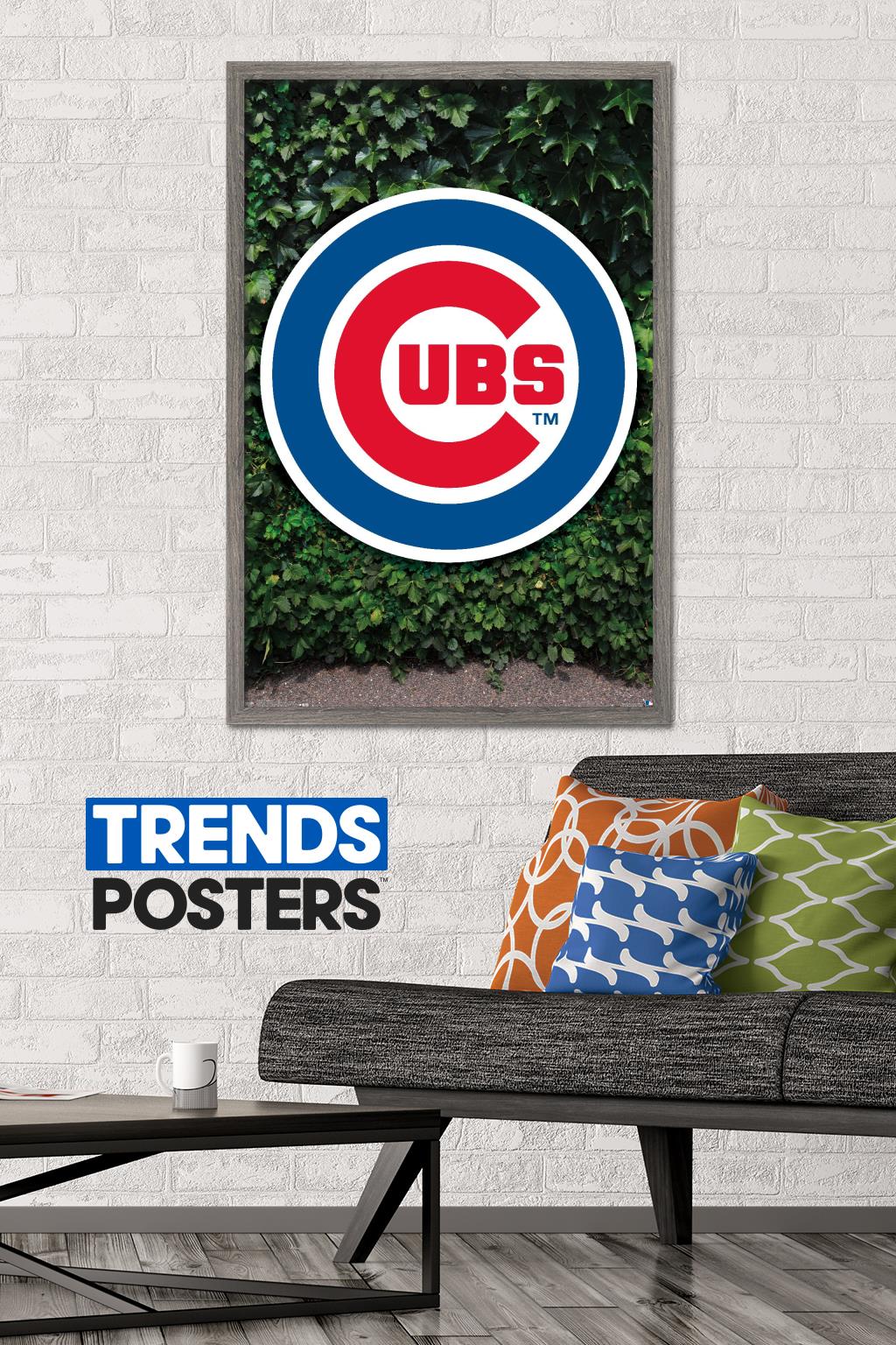 MLB Chicago Cubs - Logo 16 Wall Poster, 22.375" x 34", Framed