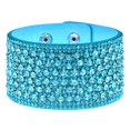 thumbnail image 1 of Nvzi Pulseras Pulseras de moda con diamantes de imitación Pulseras de cuero envolventes Pulseras para el día de San Valentín - Azul, 1 of 5