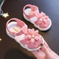 thumbnail image 7 of Toddler Girls Sandals,Toddler Kids Sandals Stylish Comfortable Toddler Baby Girls Bow Open Toe Sandals Soft Sole Princess Shoes Sandals Pink 0-3 Months, 7 of 7