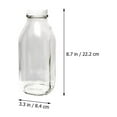 thumbnail image 2 of NUOLUX Milk Glass Bottles Wholesale Bottle Jug Vintage Lids Container Jars Jar Small 1000Ml Drinking Reusable, 2 of 6