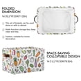 thumbnail image 2 of Yayeee Canvas Storage Basket with Handles for Shelves Fabric Bins Closet Organizer, Purple Vegetables Pattern, 2 of 8